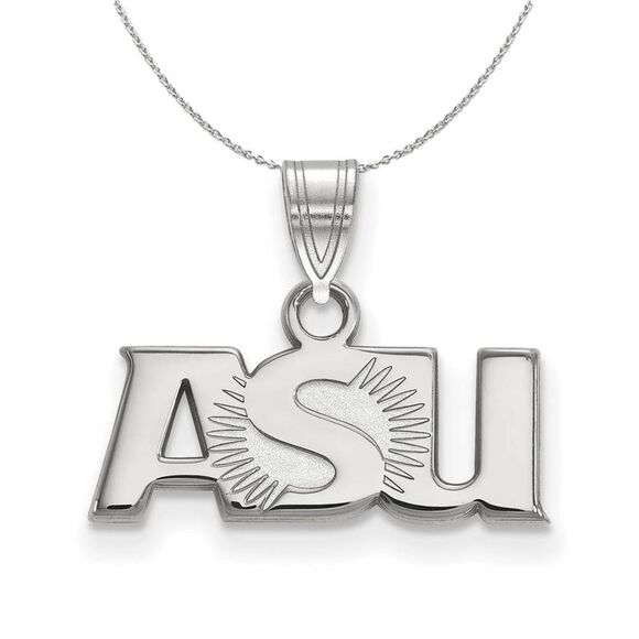 Sterling Silver Arizona State Small Pendant Necklace - 24 Inch - Picture 1 of 8